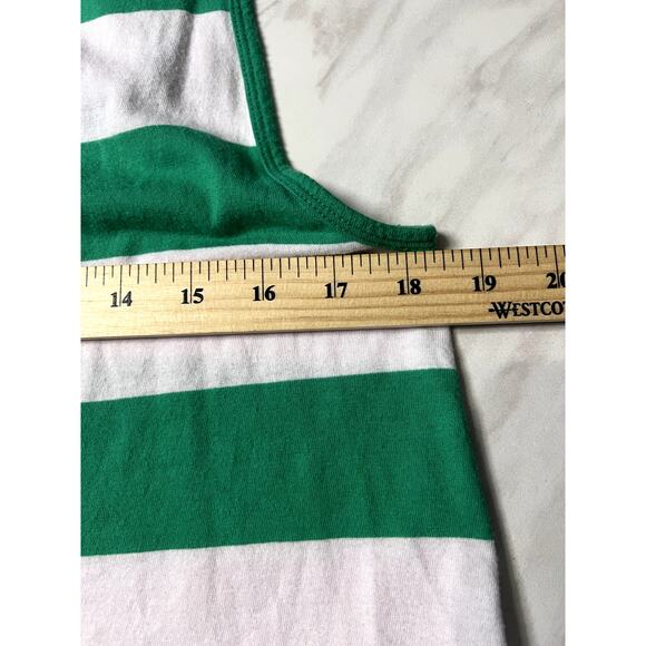 Gilly Hicks Tank Top Women's Size Large Striped Green White Layering Y2k Preppy - Picture 8 of 9